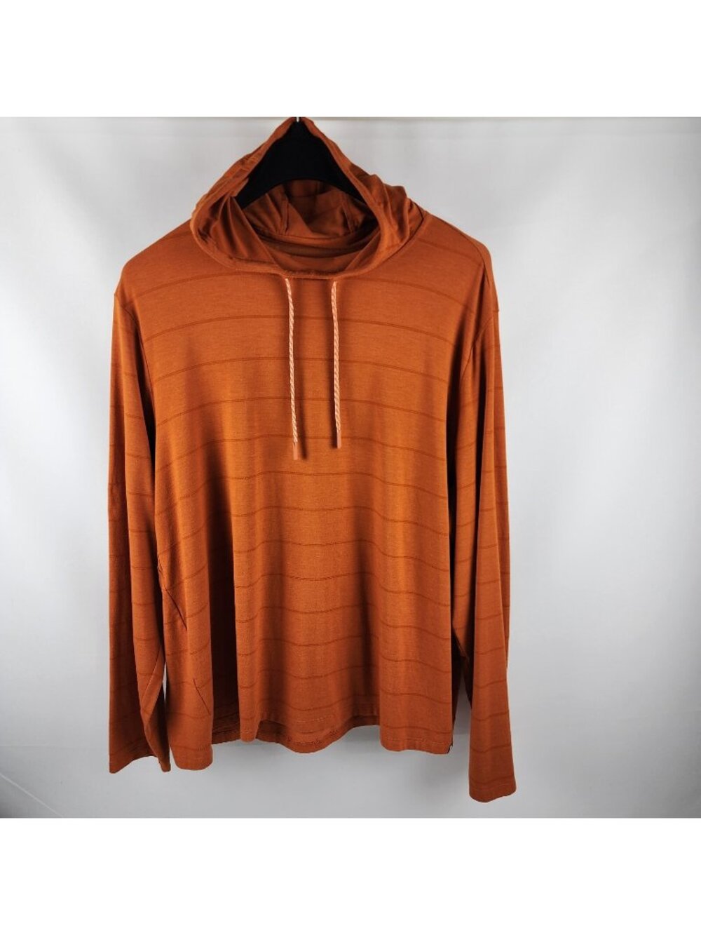 Alaskan Hardgear Hoodie Mens 2XL Rust Stripe Renew Bamboo Hoodie